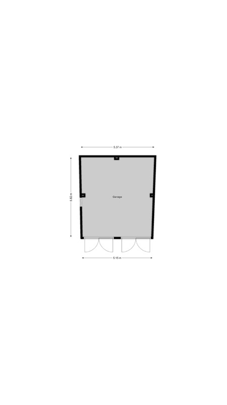 2D plattegronden van de garage van Villa Olanda